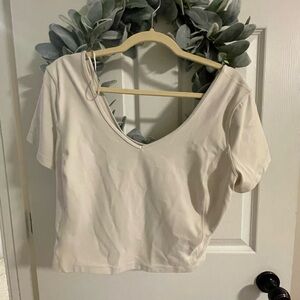 Lululemon Cream V-Neck Women's Top